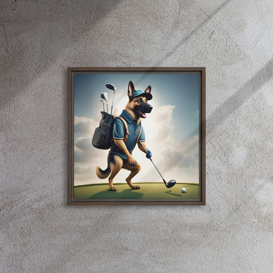 German Shepherd- Framed canvas v5