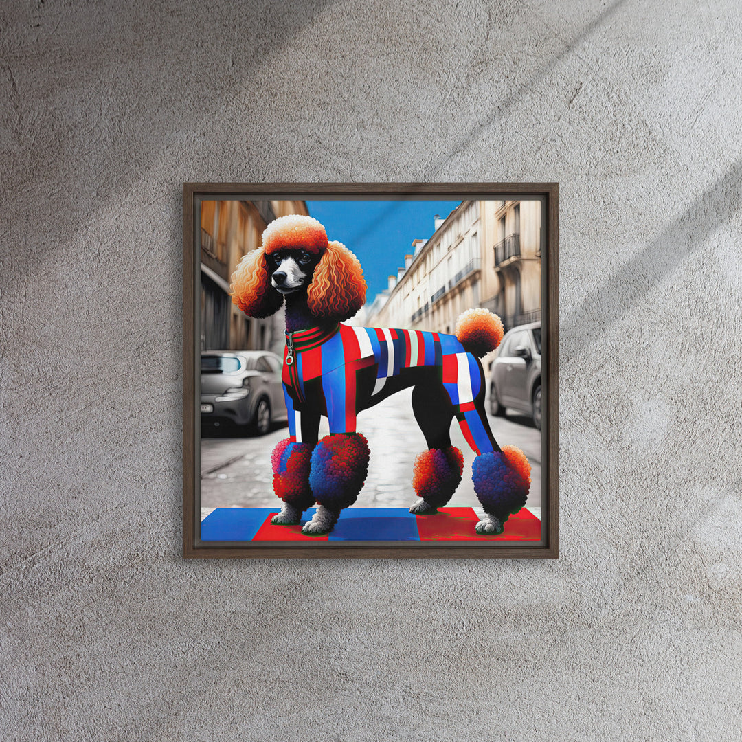 Poodle- Framed canvas v2