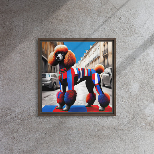 Poodle- Framed canvas v2