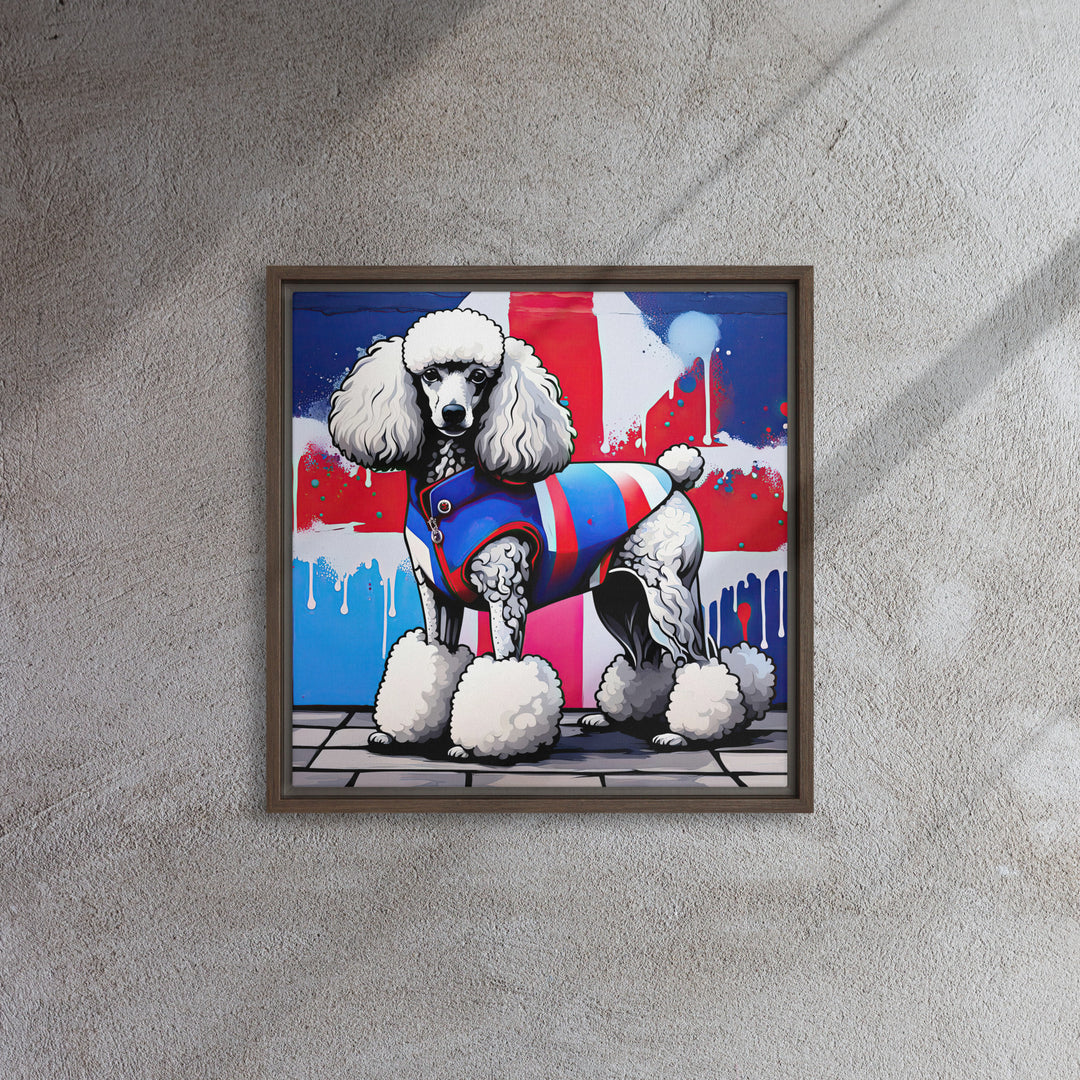 Poodle- Framed canvas v3