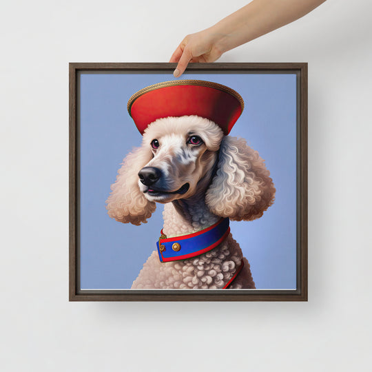 Poodle- Framed canvas v4