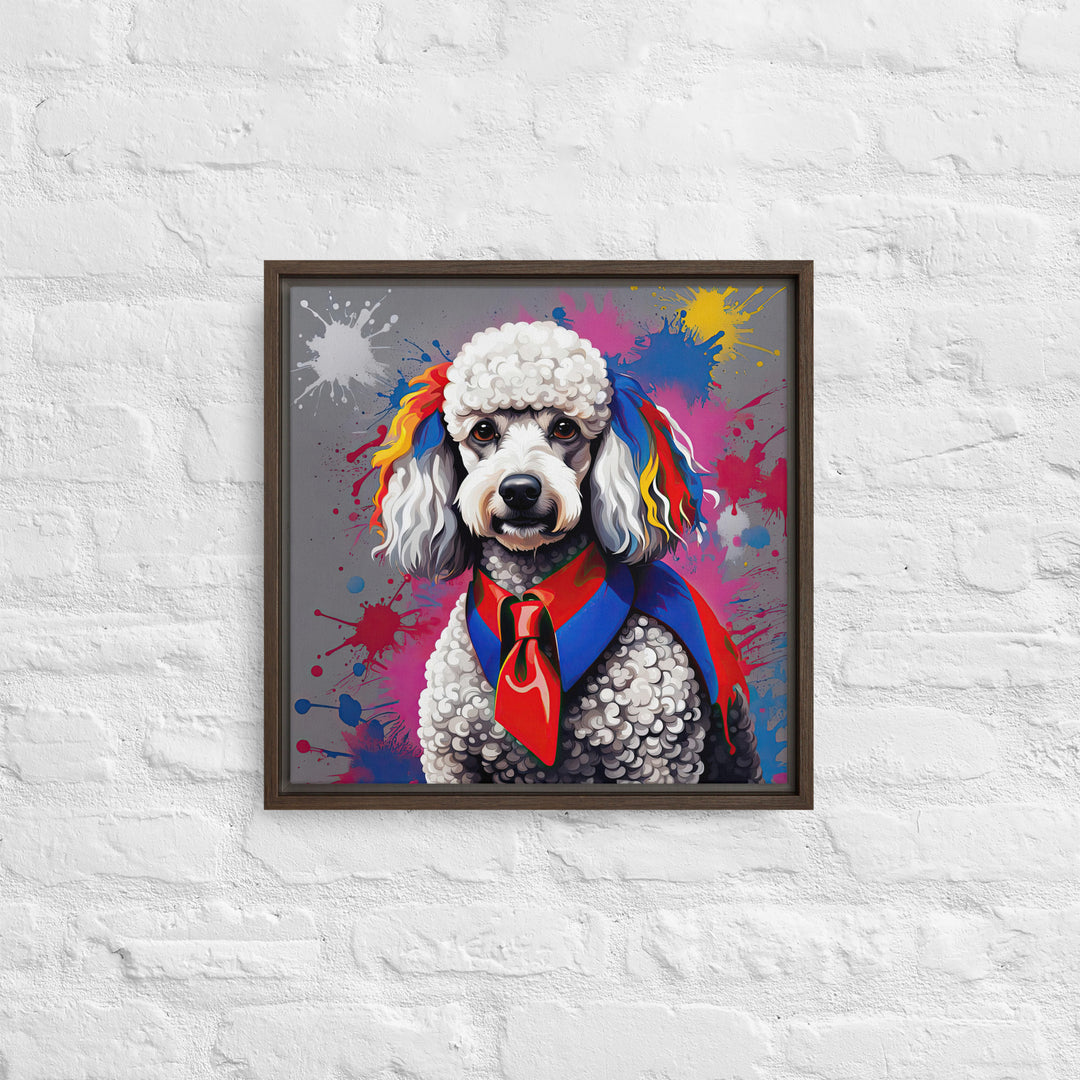 Poodle- Framed canvas v5