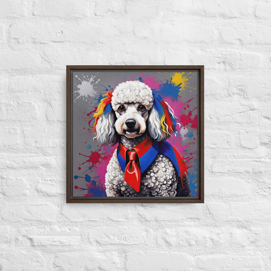 Poodle- Framed canvas v5
