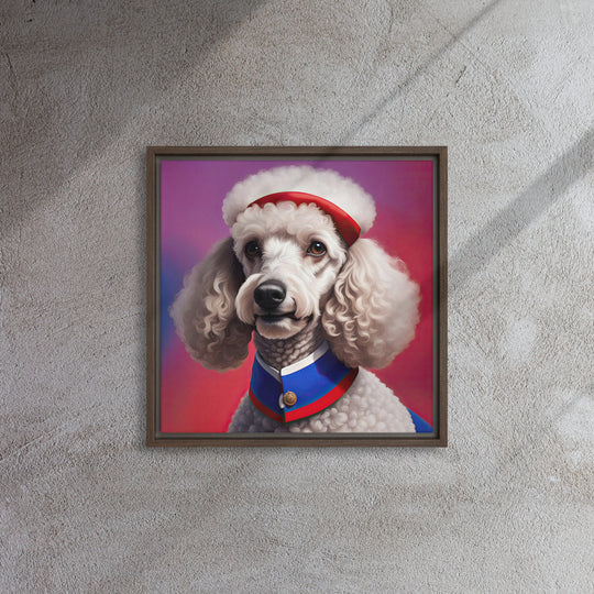 Poodle- Framed canvas
