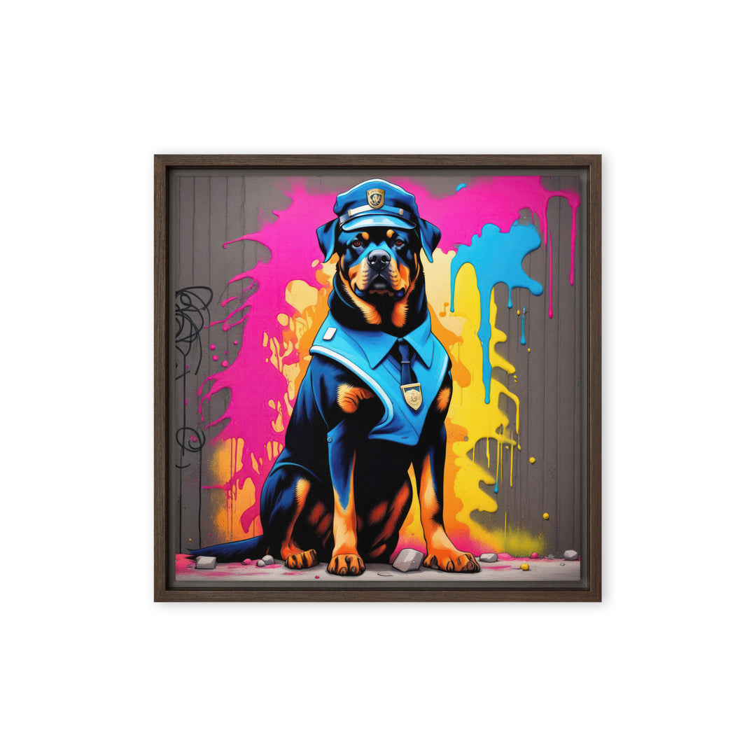 Rottweiler- Framed canvas