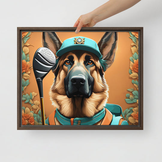 German Shepherd- Framed canvas