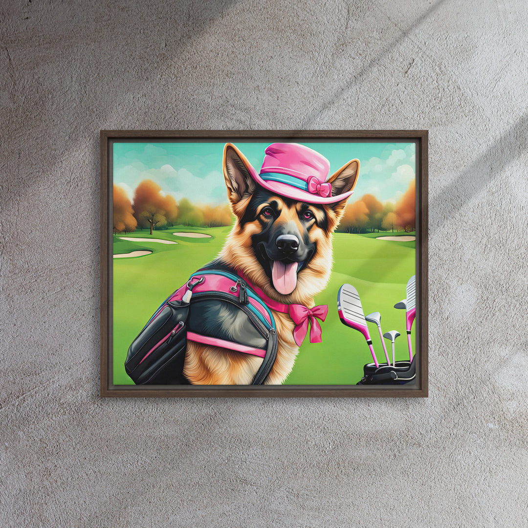 German Shepherd- Framed canvas v2