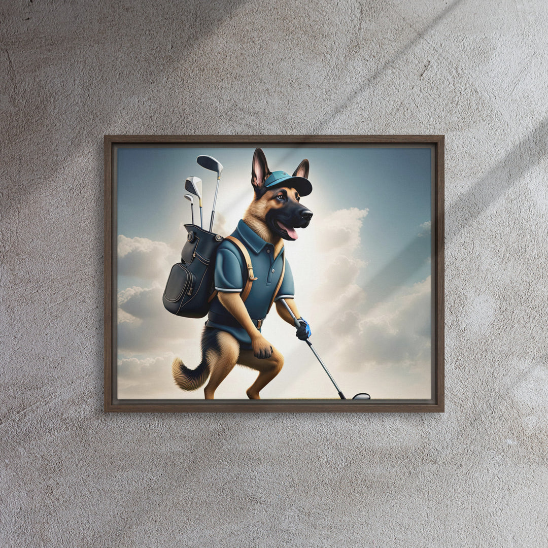 German Shepherd- Framed canvas v5