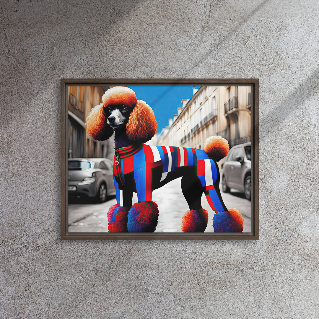 Poodle- Framed canvas v2