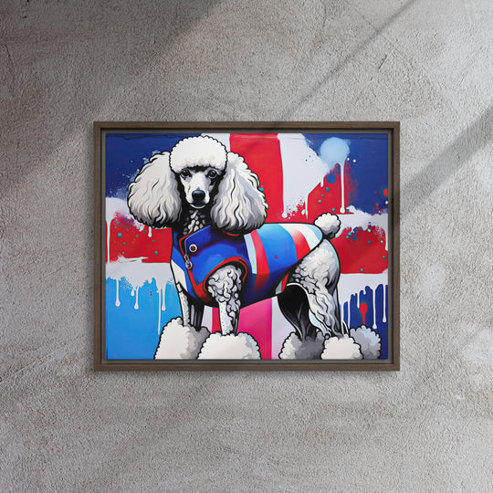 Poodle- Framed canvas v3