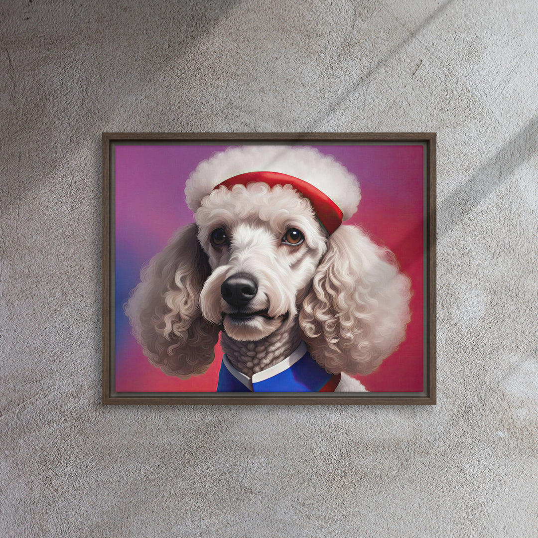 Poodle- Framed canvas