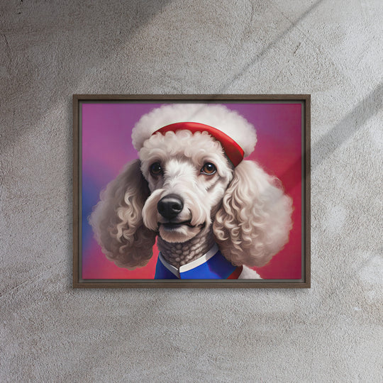 Poodle- Framed canvas