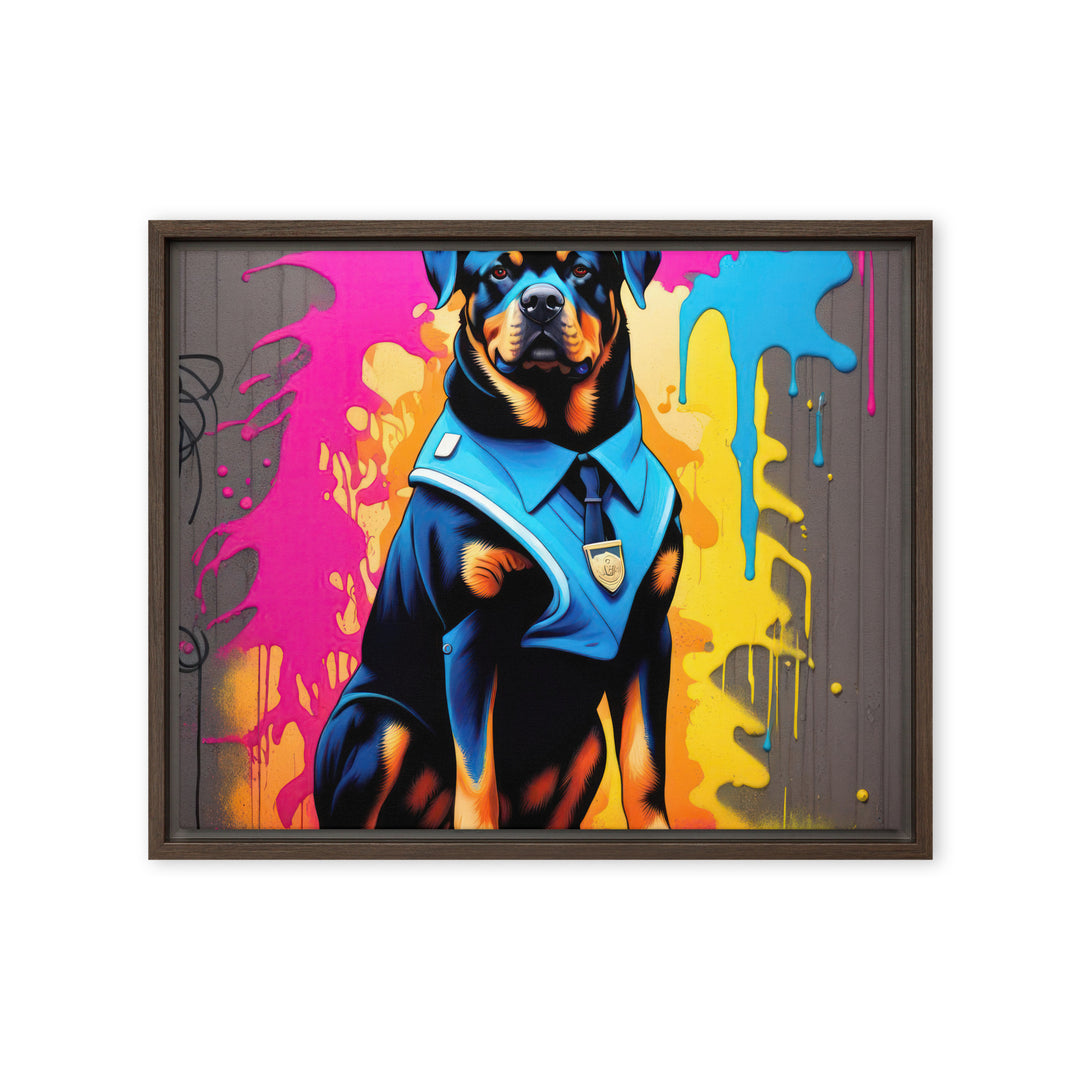 Rottweiler- Framed canvas