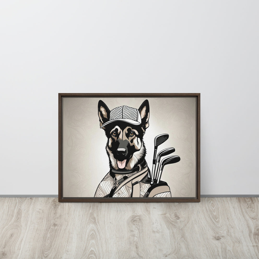 German Shepherd- Framed canvas v4