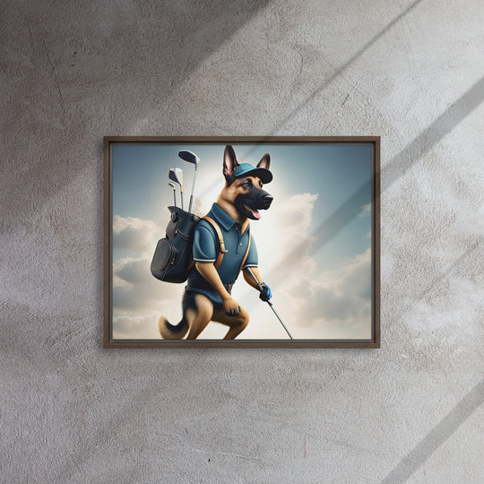 German Shepherd- Framed canvas v5