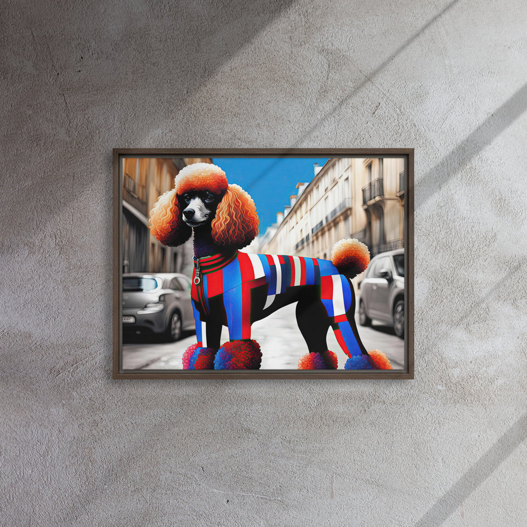 Poodle- Framed canvas v2