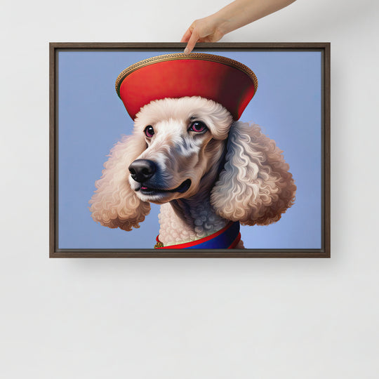 Poodle- Framed canvas v4
