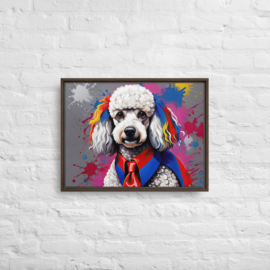 Poodle- Framed canvas v5