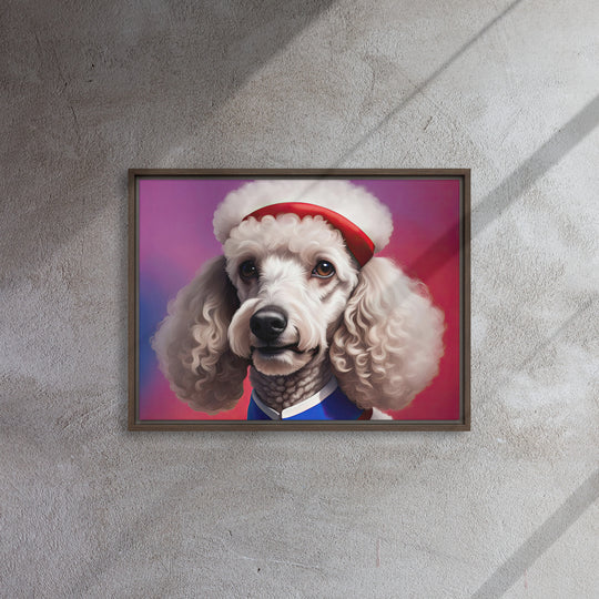 Poodle- Framed canvas