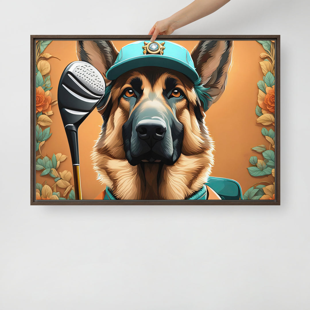 German Shepherd- Framed canvas