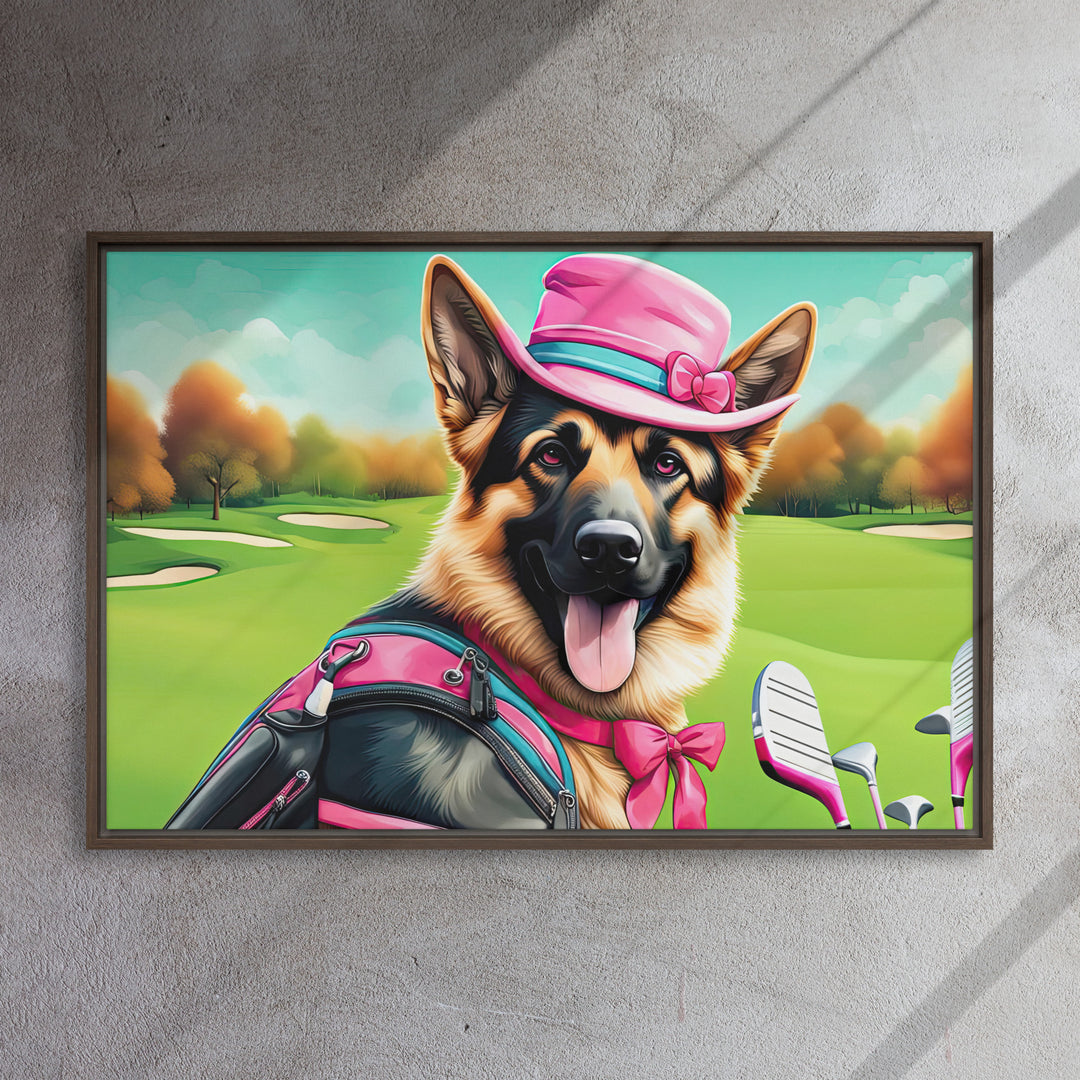 German Shepherd- Framed canvas v2