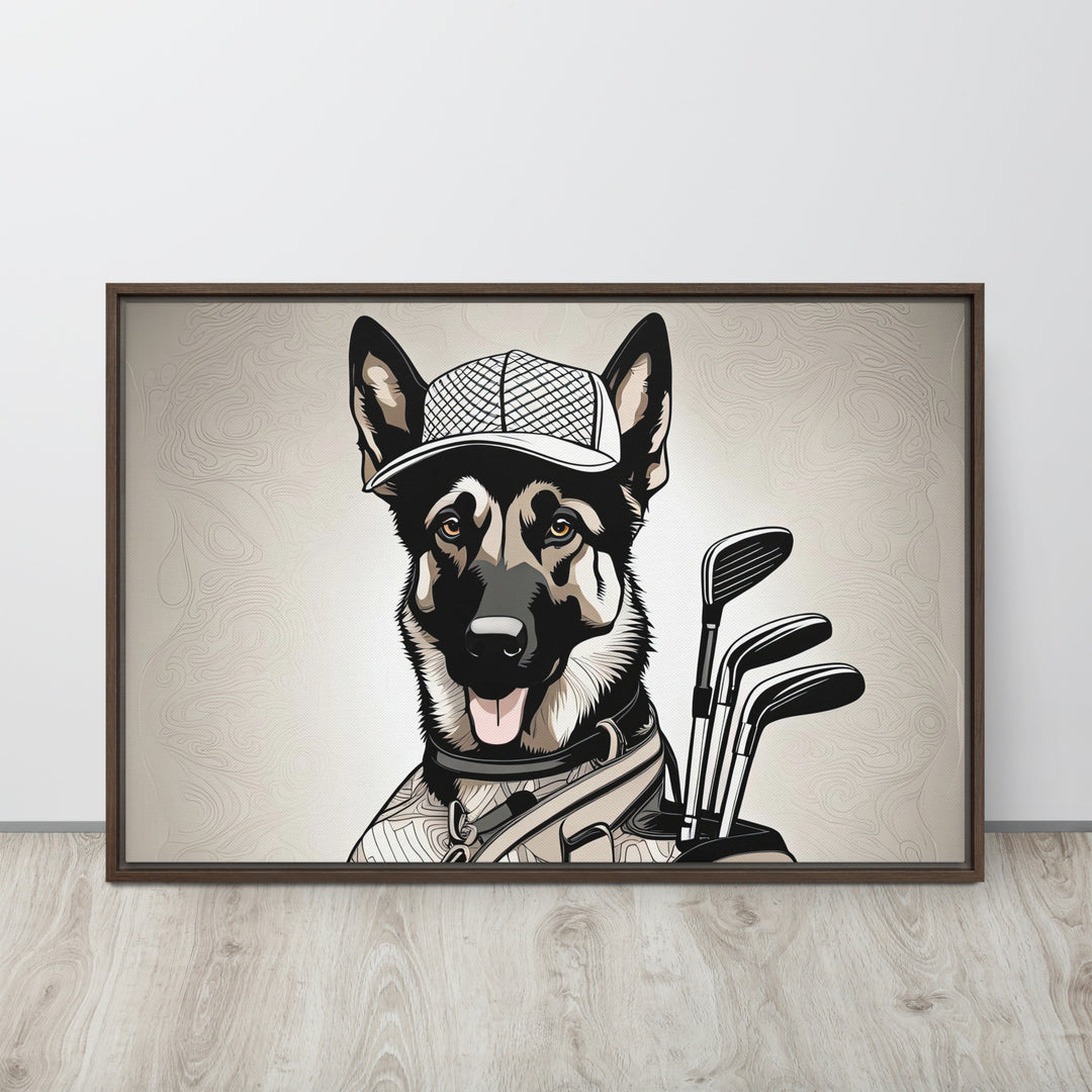 German Shepherd- Framed canvas v4