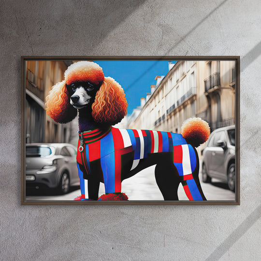 Poodle- Framed canvas v2