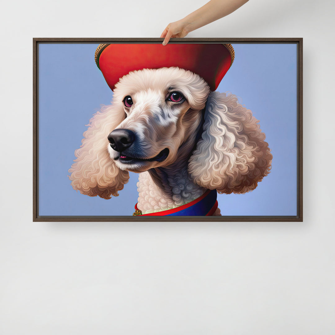 Poodle- Framed canvas v4