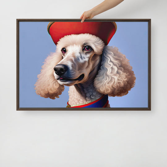 Poodle- Framed canvas v4
