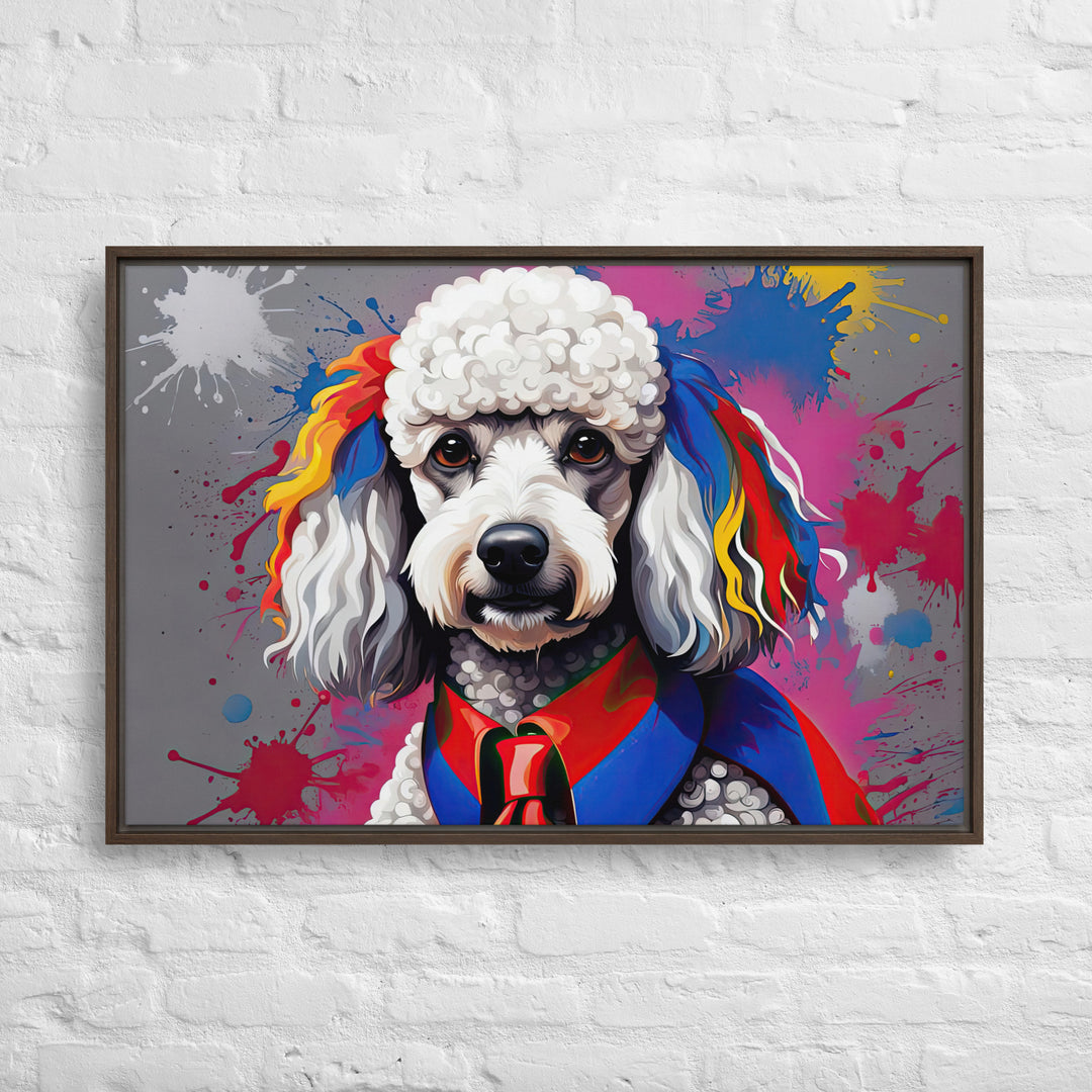 Poodle- Framed canvas v5