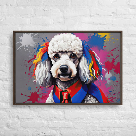 Poodle- Framed canvas v5