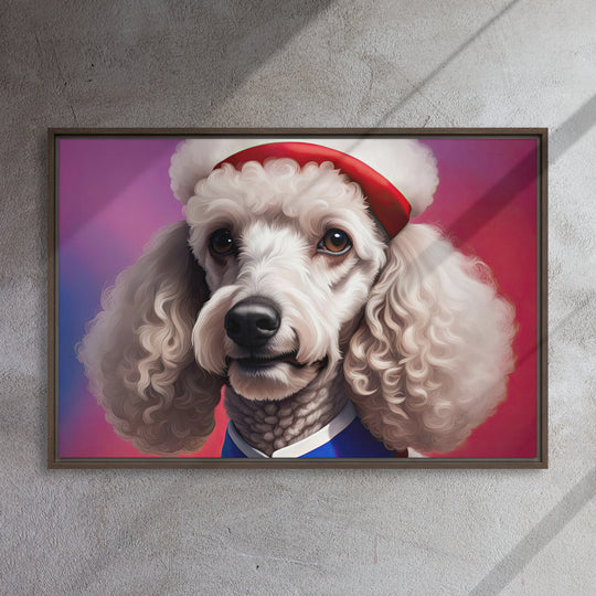 Poodle- Framed canvas