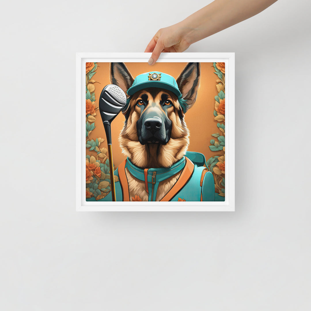 German Shepherd- Framed canvas