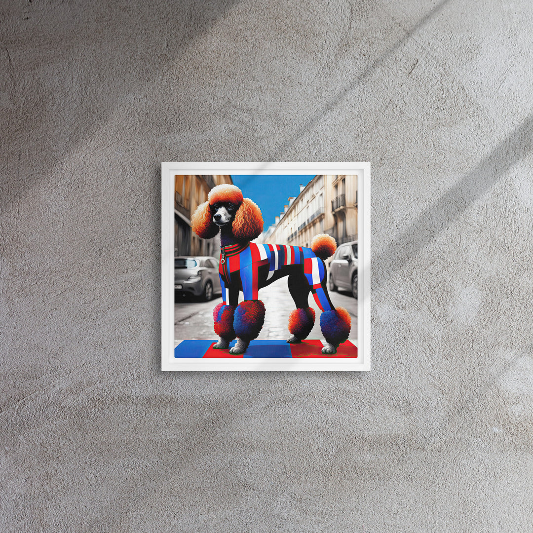 Poodle- Framed canvas v2