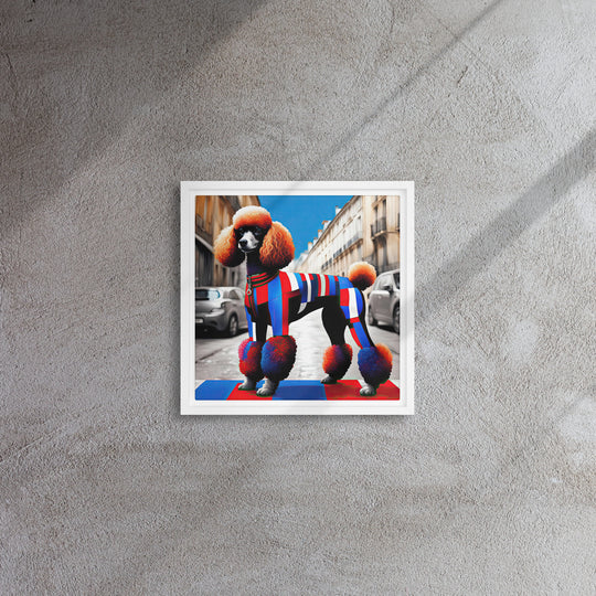 Poodle- Framed canvas v2