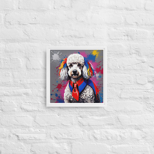 Poodle- Framed canvas v5