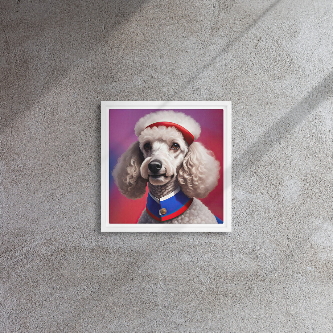 Poodle- Framed canvas
