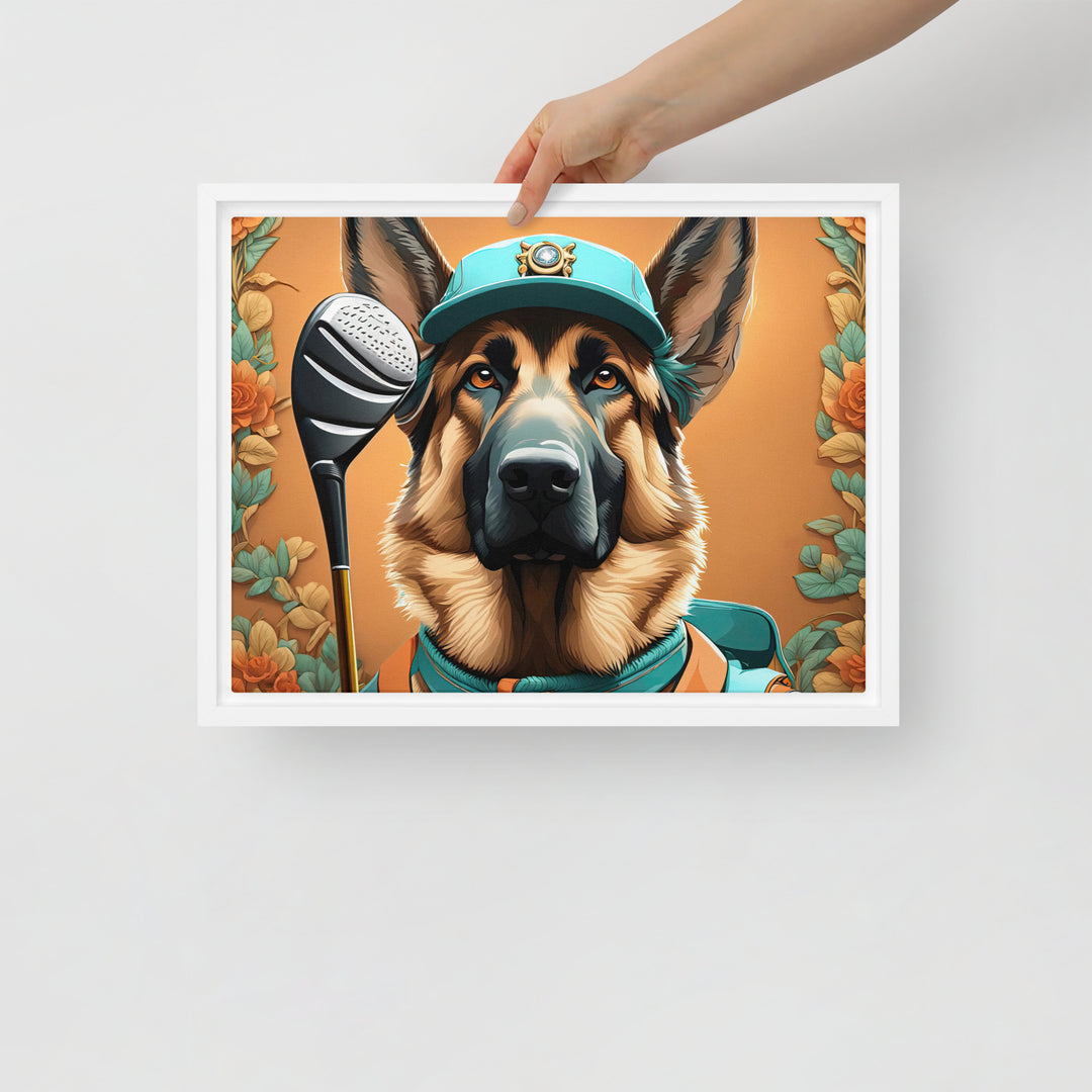 German Shepherd- Framed canvas