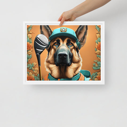 German Shepherd- Framed canvas