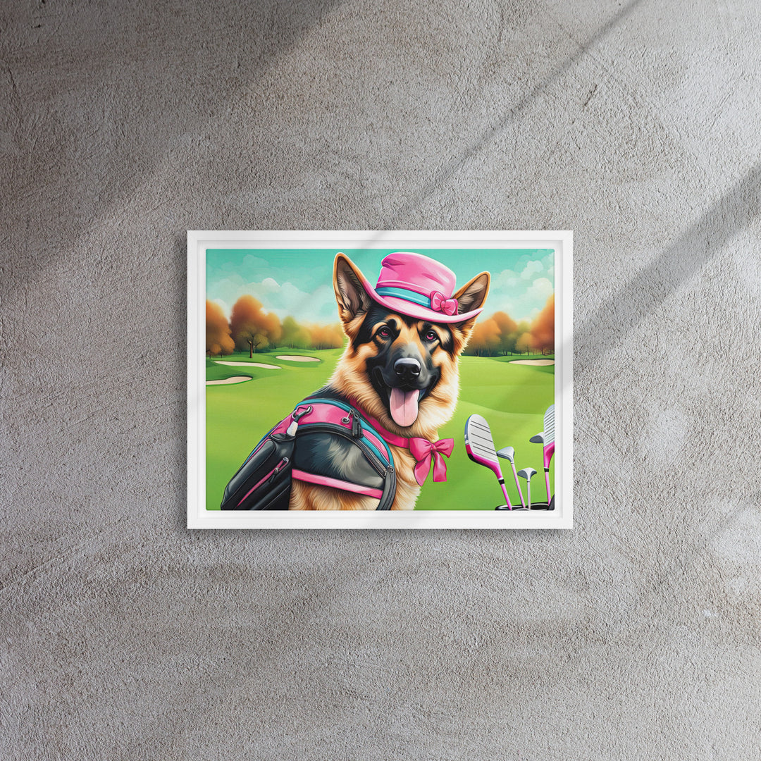 German Shepherd- Framed canvas v2