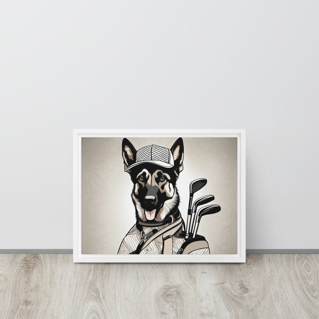 German Shepherd- Framed canvas v4