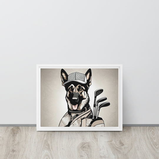 German Shepherd- Framed canvas v4