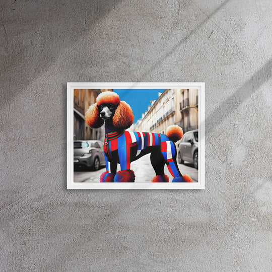 Poodle- Framed canvas v2