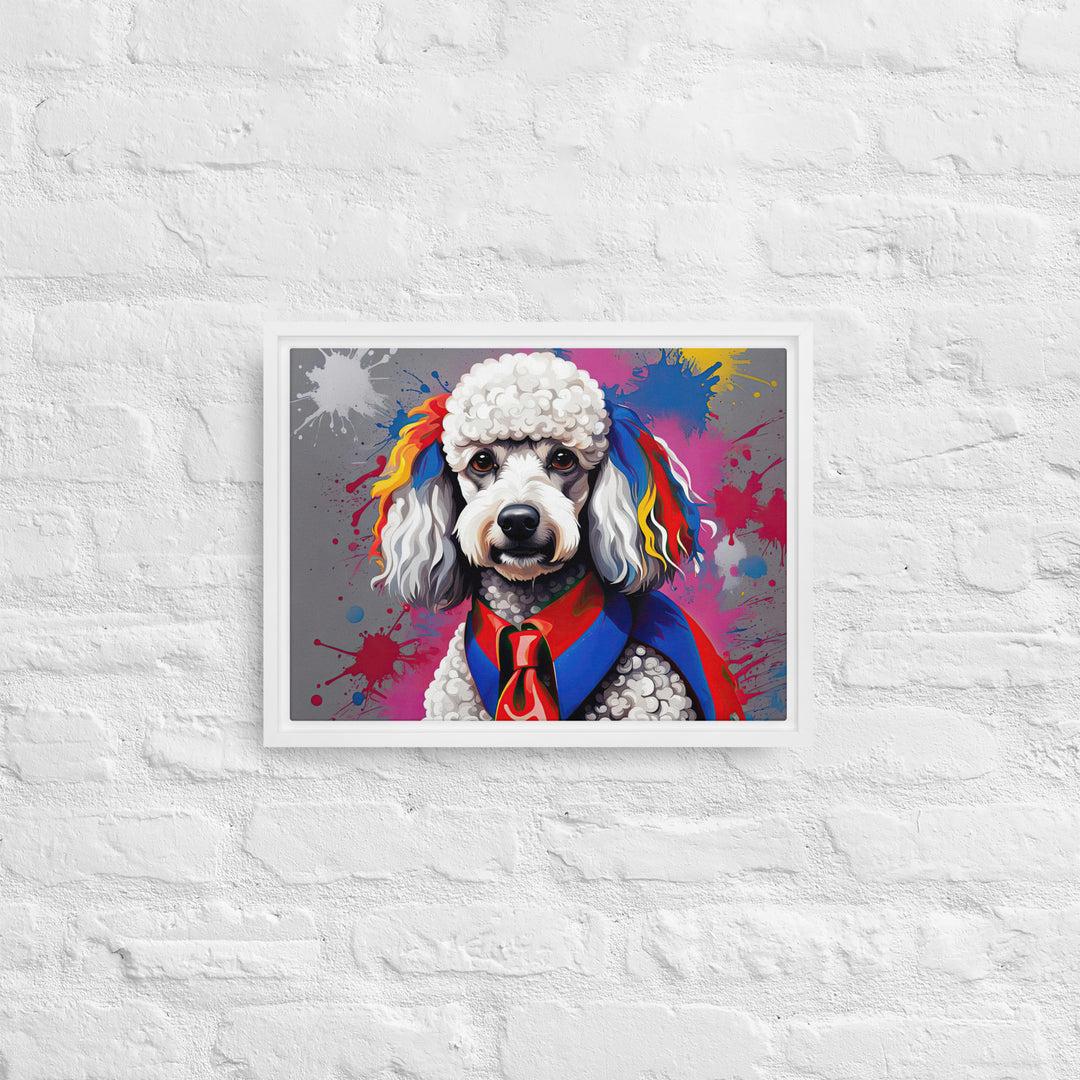 Poodle- Framed canvas v5