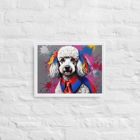 Poodle- Framed canvas v5