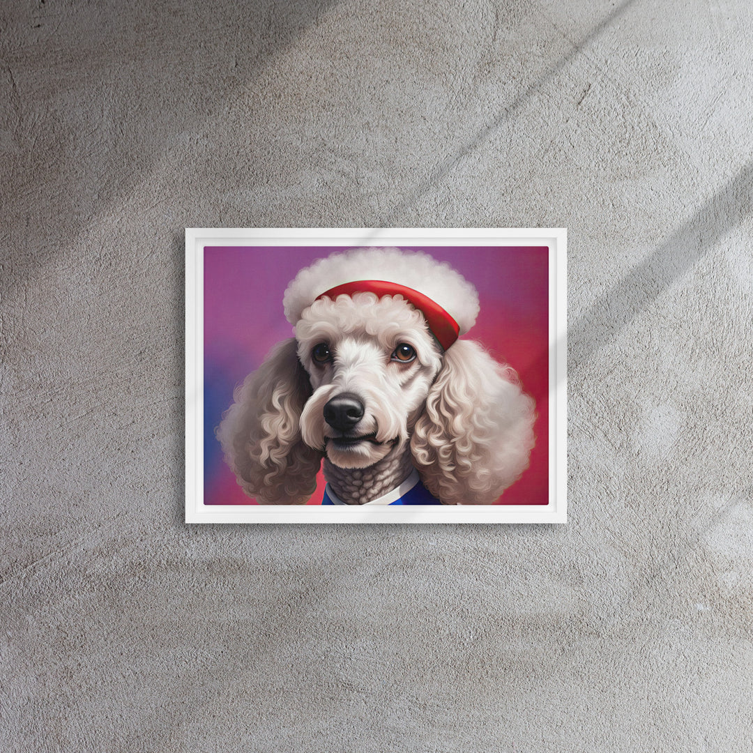 Poodle- Framed canvas