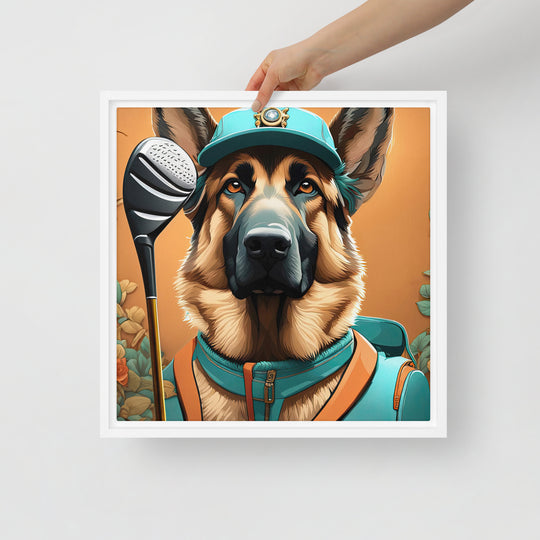 German Shepherd- Framed canvas