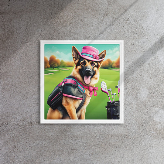 German Shepherd- Framed canvas v2