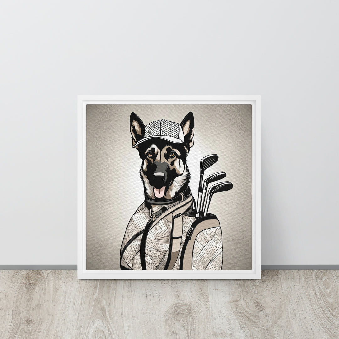 German Shepherd- Framed canvas v4