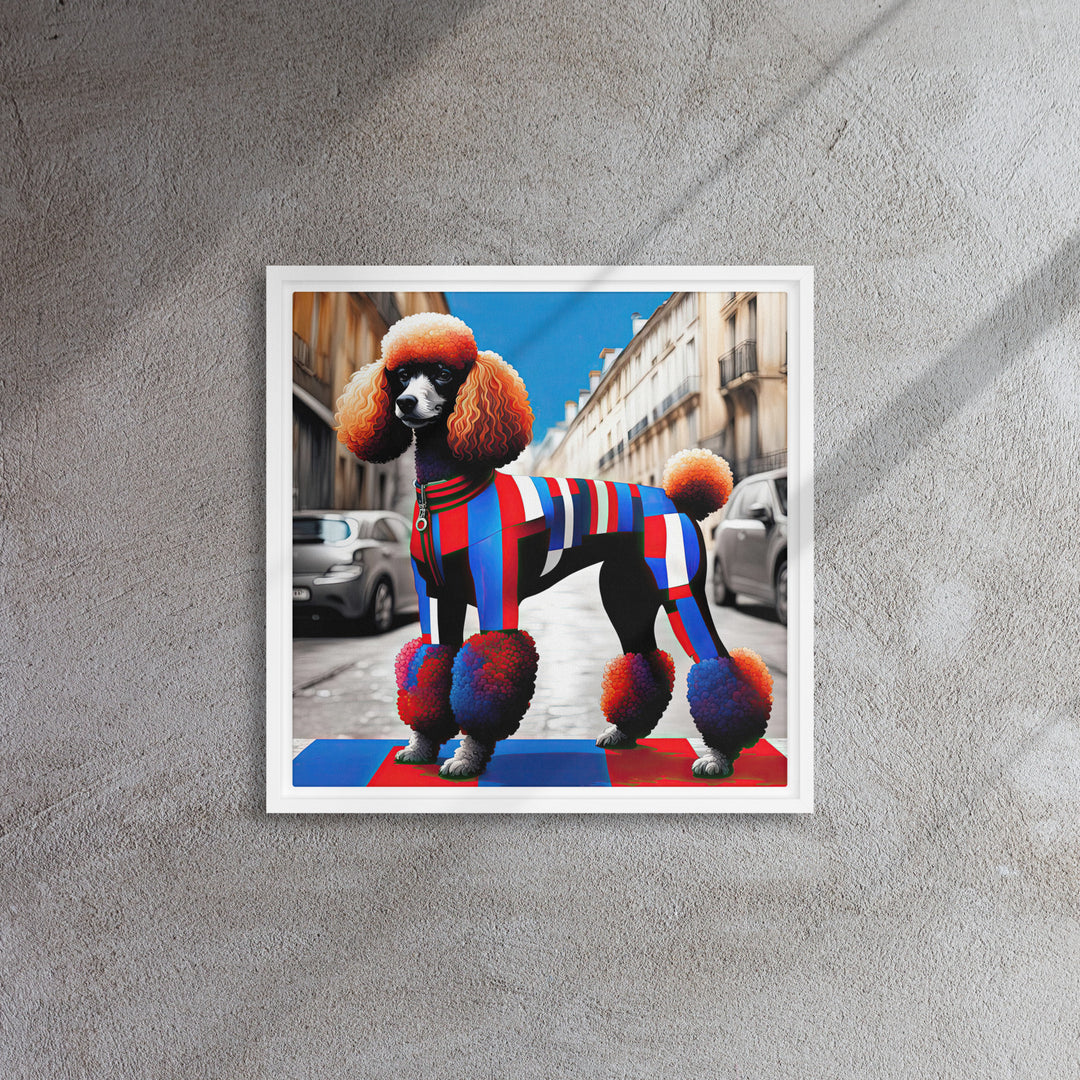 Poodle- Framed canvas v2